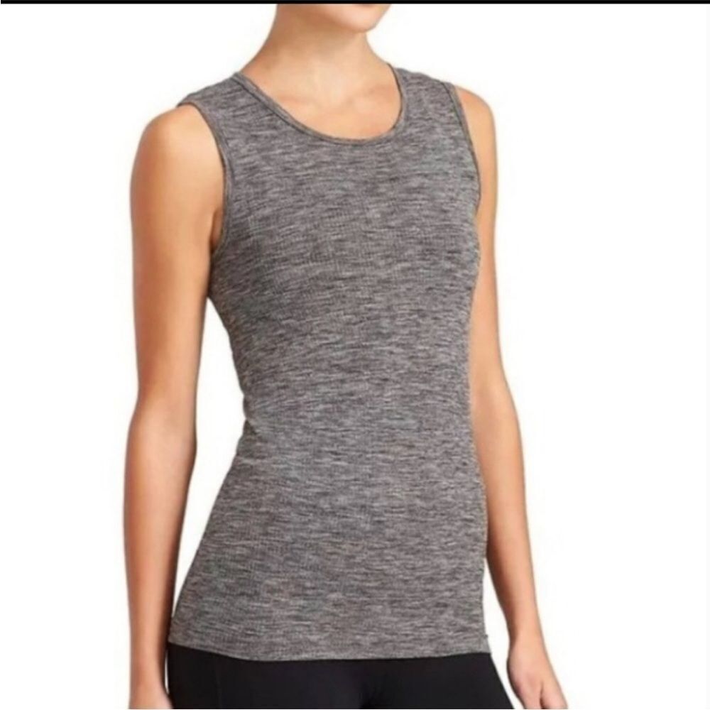 ATHLETA | Spacedye Black & Gray Seamless Renew Tank Top Women’s Size Medium